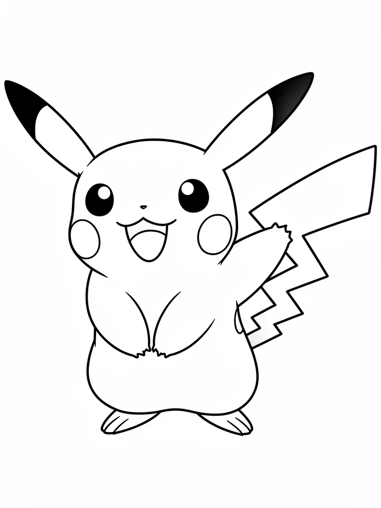 Coloriage pokemon joyeux – coloriage à imprimer gratuit