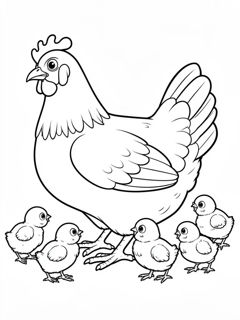 Coloriage poule – coloriage à imprimer gratuit