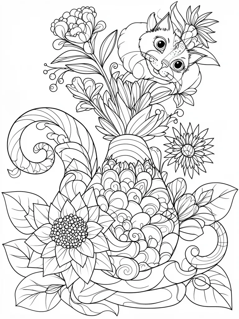 Coloriage pour adulte détaillé – coloriage à imprimer gratuit