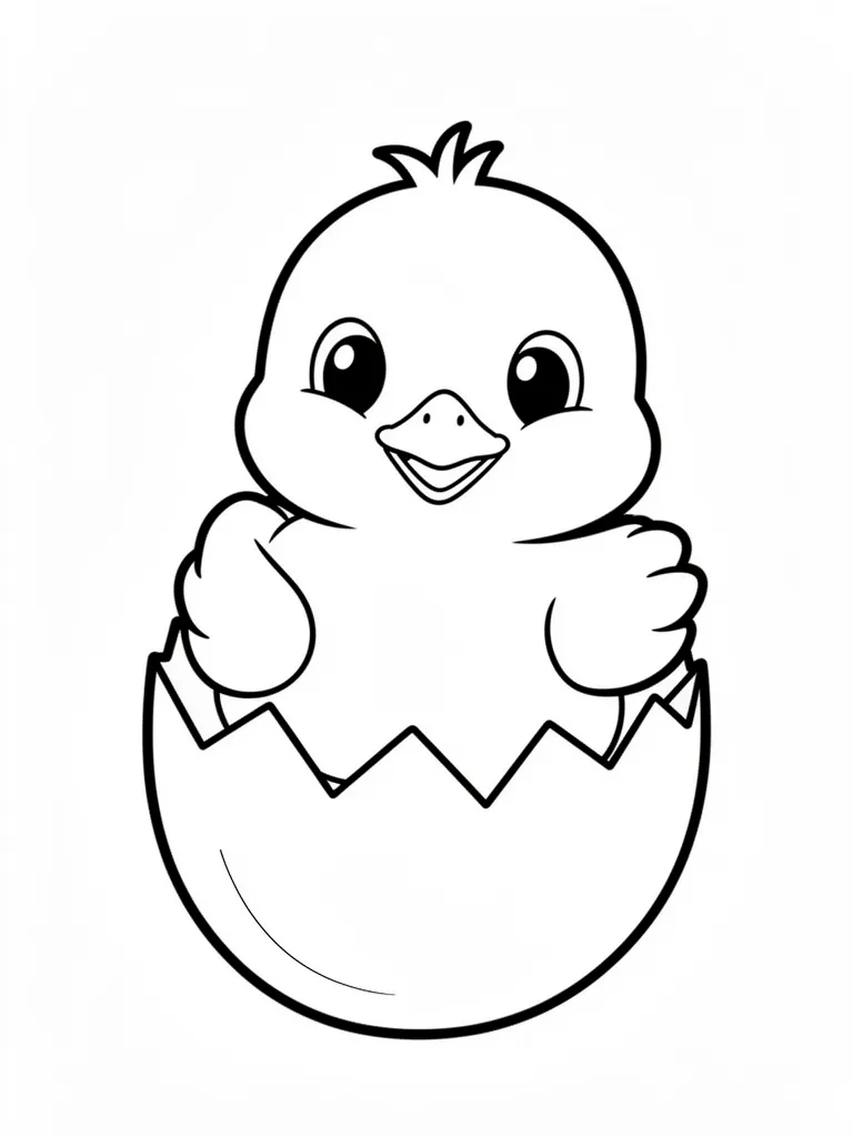 Coloriage poussin – coloriage à imprimer gratuit