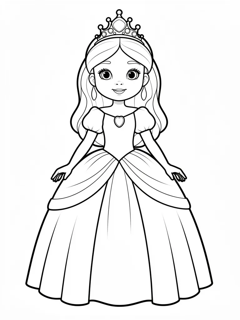 Coloriage princesse – coloriage à imprimer gratuit