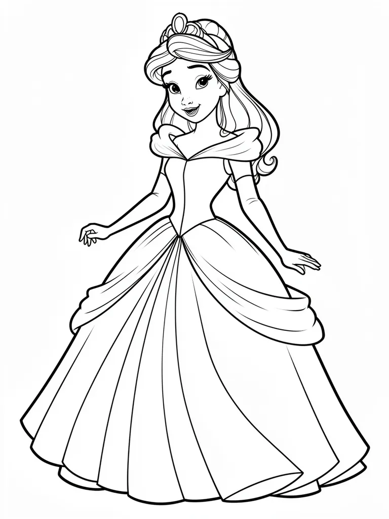 Coloriage princesse disney – coloriage à imprimer gratuit