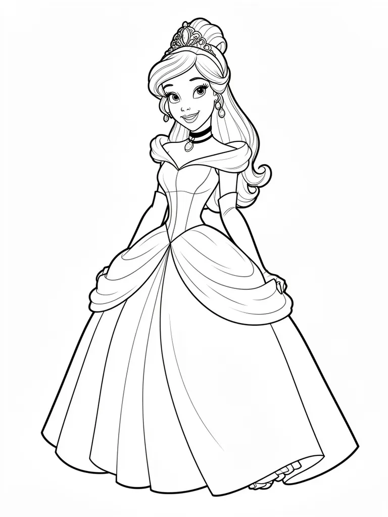 Coloriage princesse disney – coloriage à imprimer gratuit