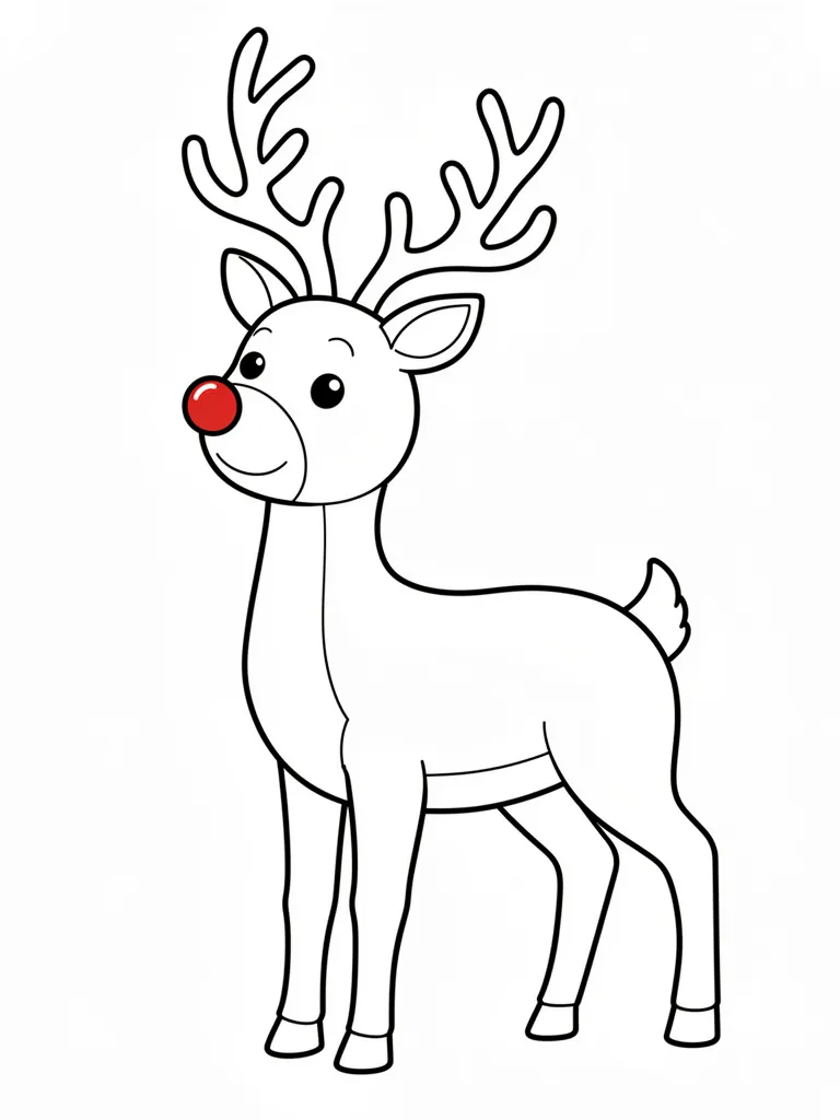 Coloriage renne – coloriage à imprimer gratuit