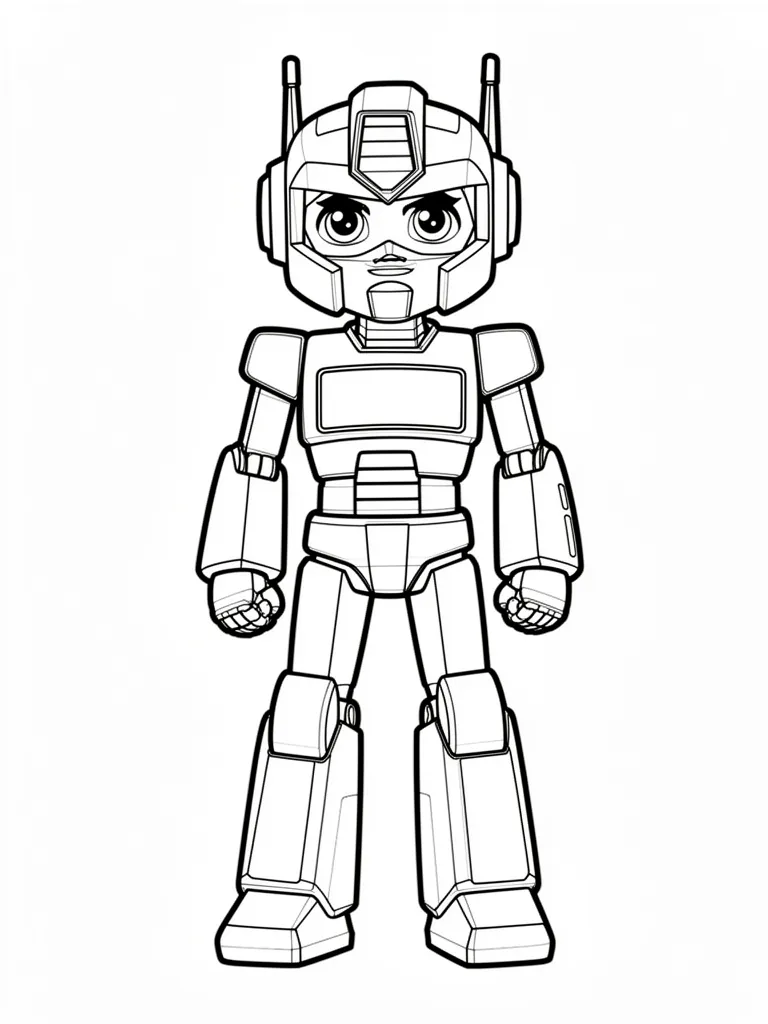 Coloriage Robot manga – coloriage à imprimer gratuit