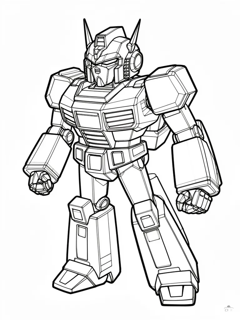Coloriage Robot manga détaillé – coloriage à imprimer gratuit