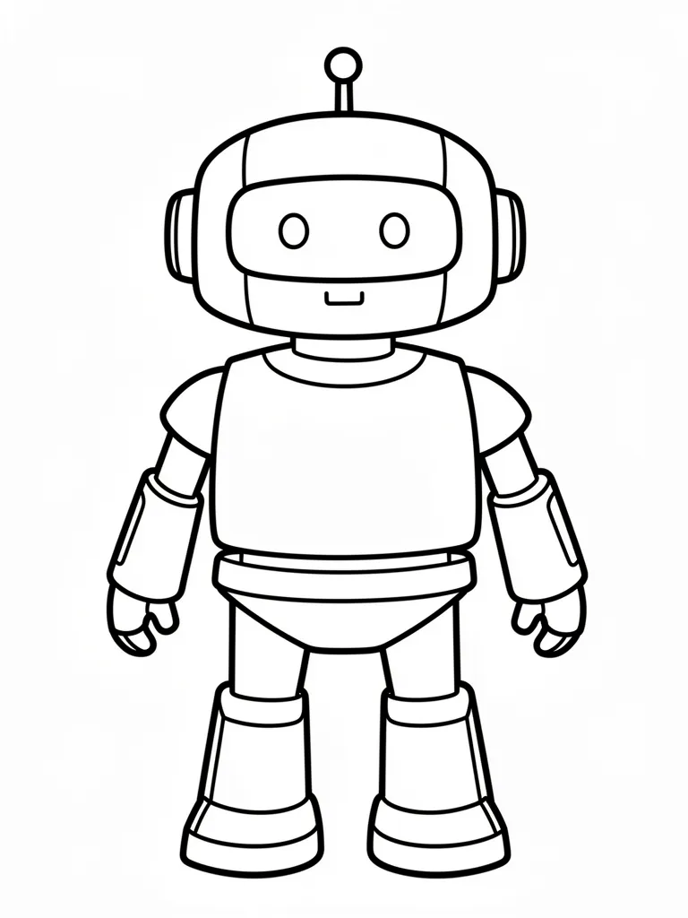 Coloriage Robot manga pour maternelle – coloriage à imprimer gratuit