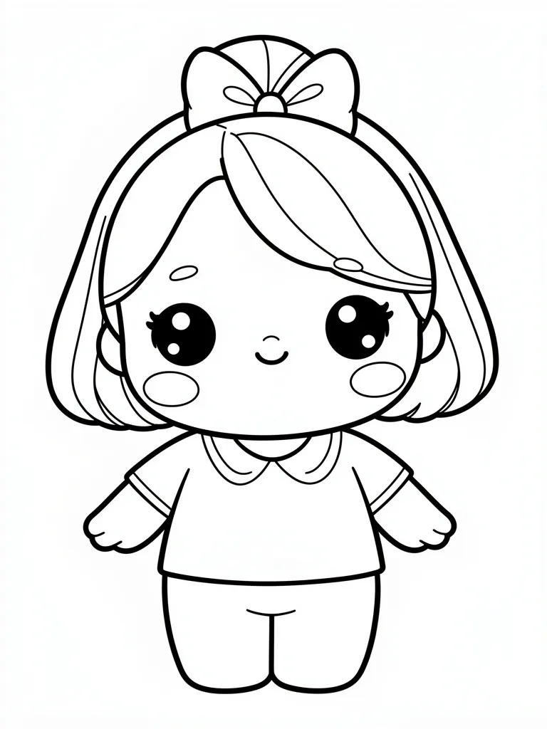 Coloriage s kawaii mignon à imprimer