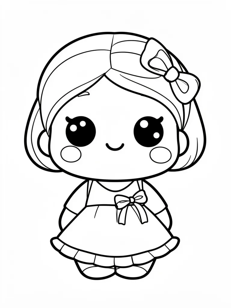 Coloriage s kawaii mignon à imprimer