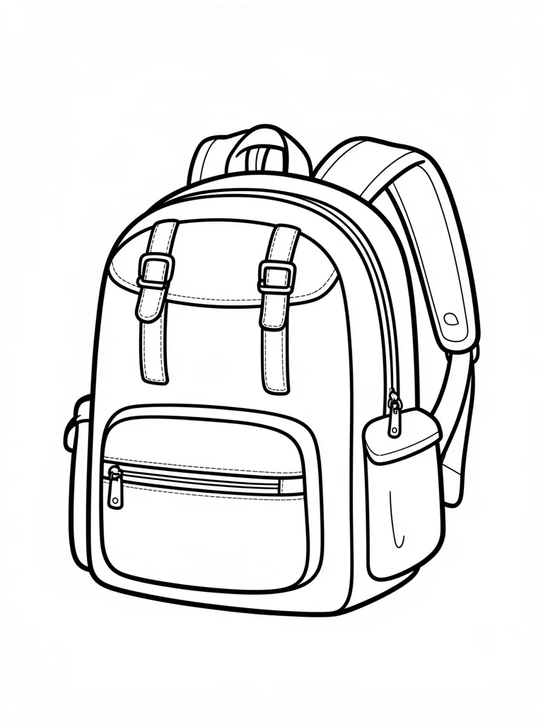 Coloriage Sac à dos aventure – coloriage à imprimer gratuit