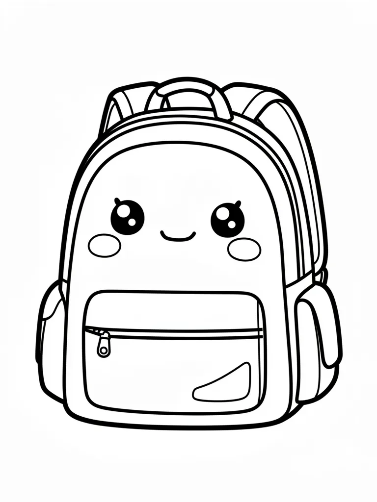 Coloriage Sac à dos aventure facile à imprimer