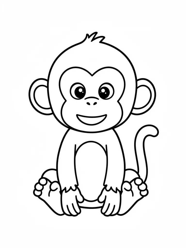 Coloriage Singe bébé – coloriage à imprimer gratuit