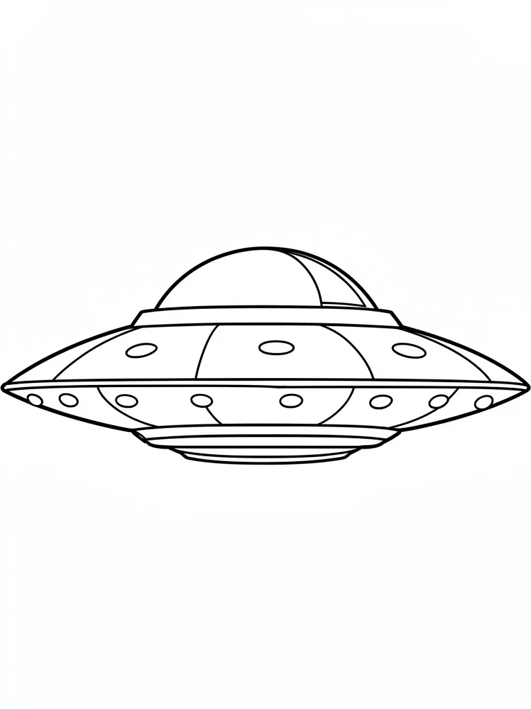 Coloriage Soucoupe volante détaillé à imprimer