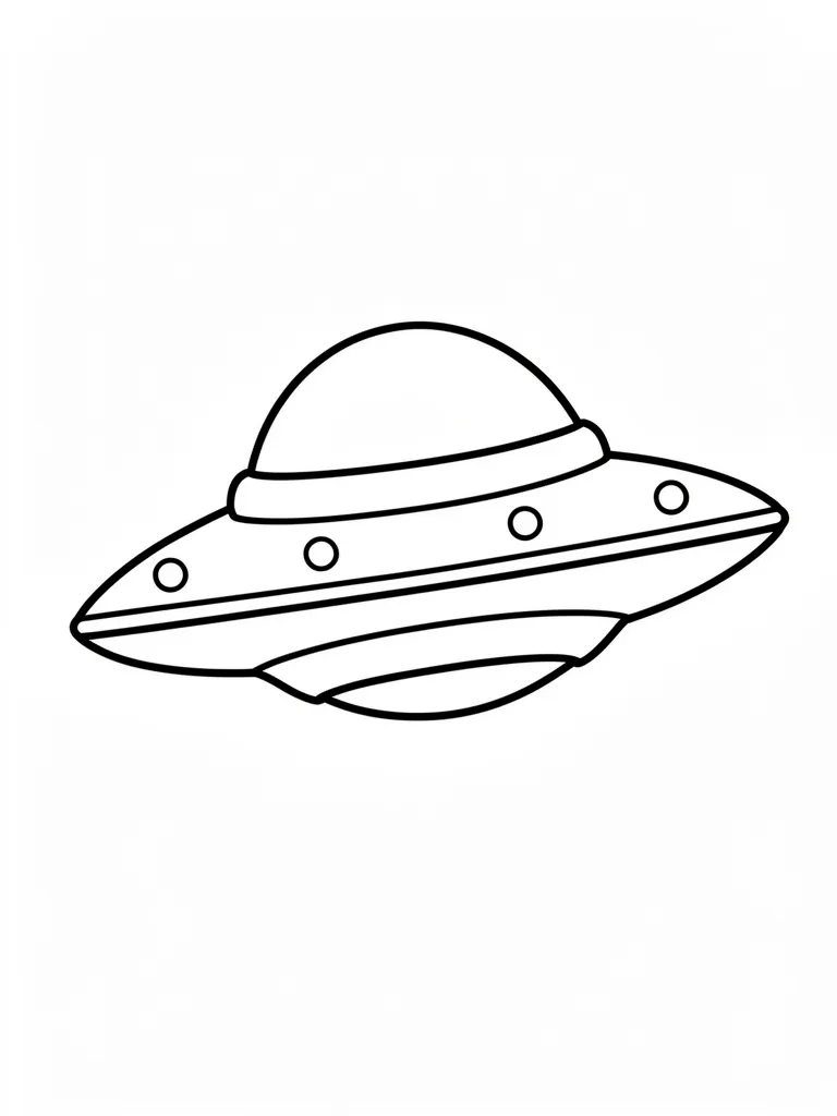 Coloriage Soucoupe volante facile à imprimer