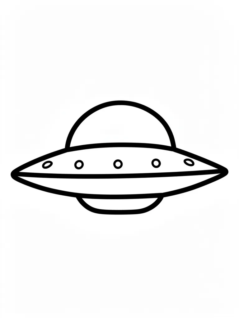 Coloriage Soucoupe volante pour maternelle à imprimer