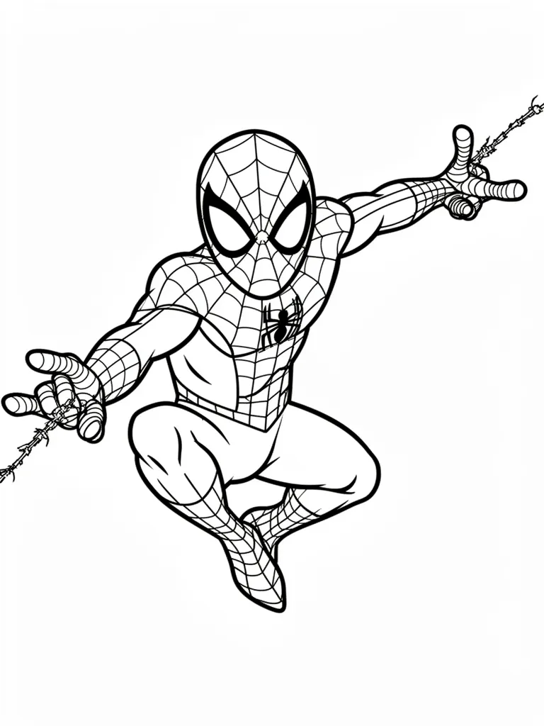 Coloriage spiderman facile à imprimer