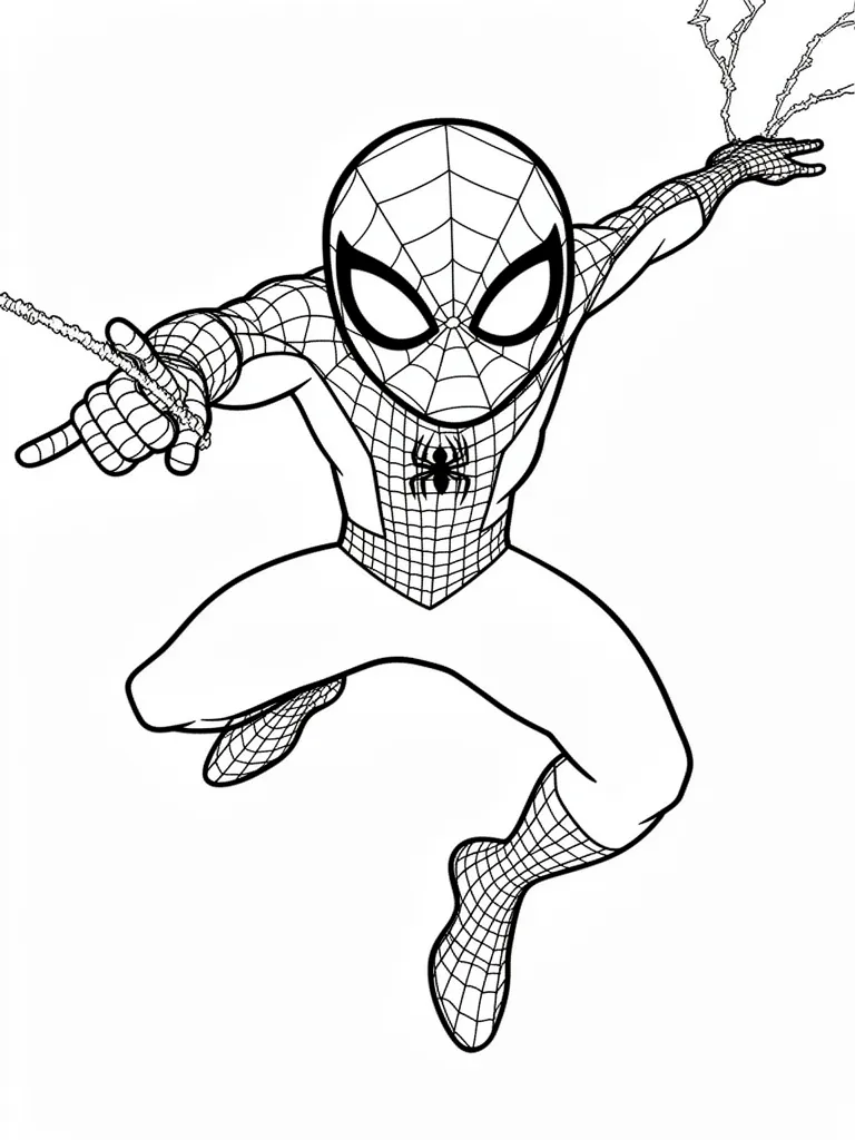 Coloriage spiderman pour enfants à imprimer