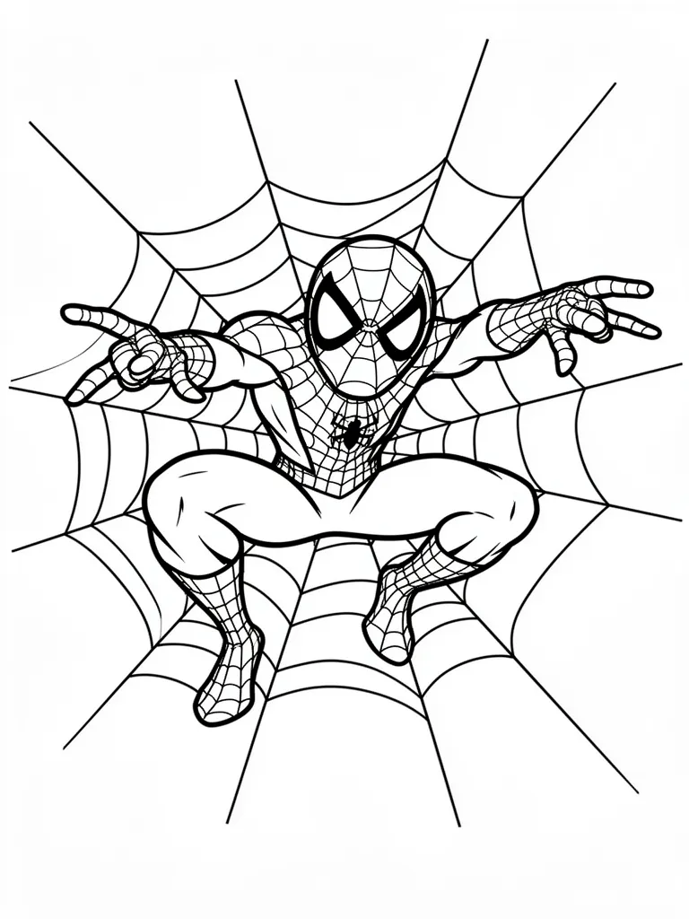 Coloriage spidey facile à imprimer