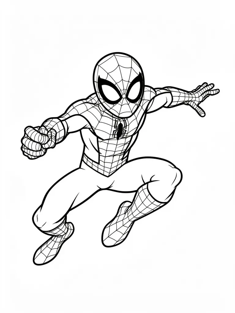 Coloriage spidey pour enfants à imprimer