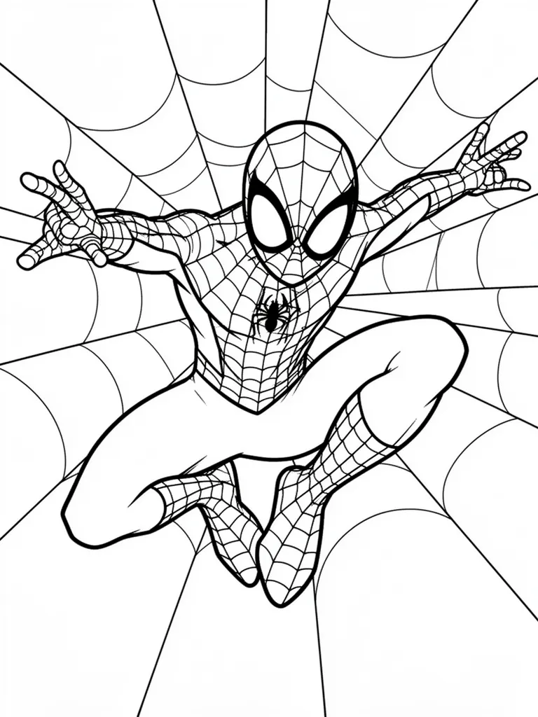 Coloriage spidey pour enfants à imprimer
