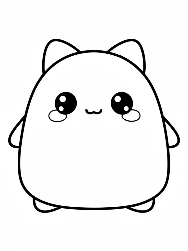 Coloriage squishy kawaii à imprimer