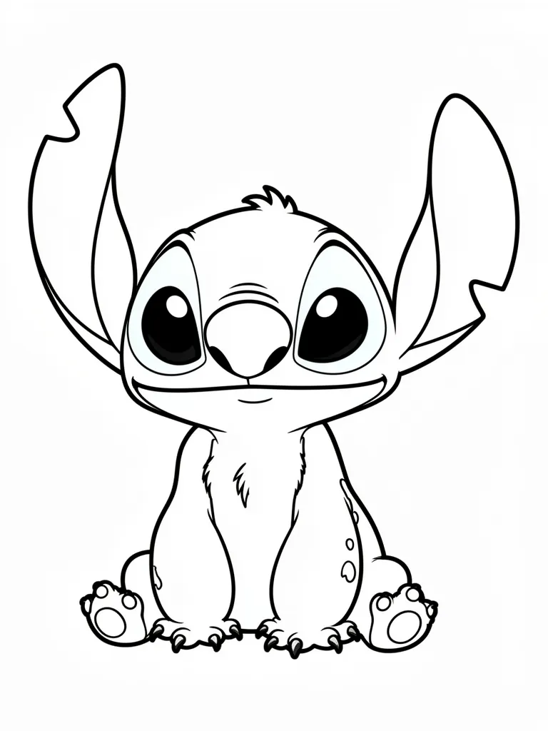 Coloriage stitch détaillé – coloriage à imprimer gratuit