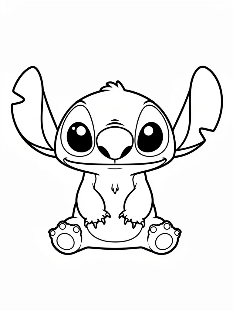 Coloriage stitch kawaii – coloriage à imprimer gratuit