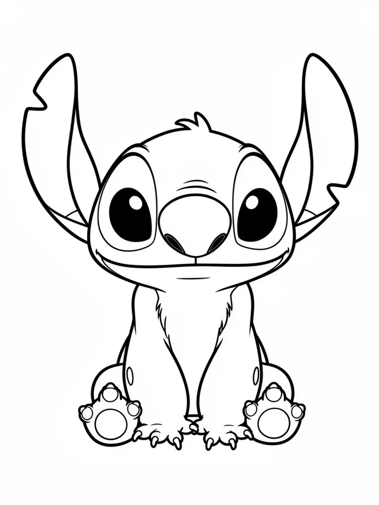 Coloriage stitch mignon – coloriage à imprimer gratuit