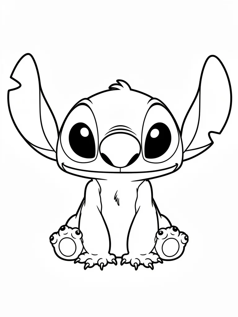 Coloriage stitch pour enfants à imprimer