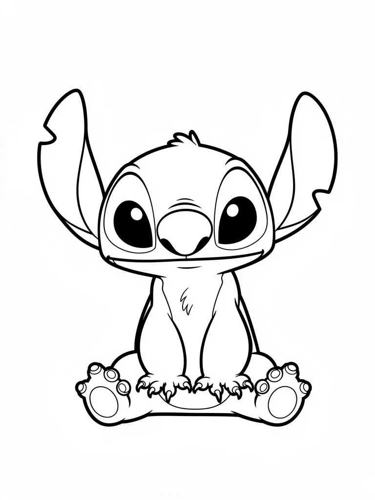 Coloriage stitch pour enfants – coloriage à imprimer gratuit