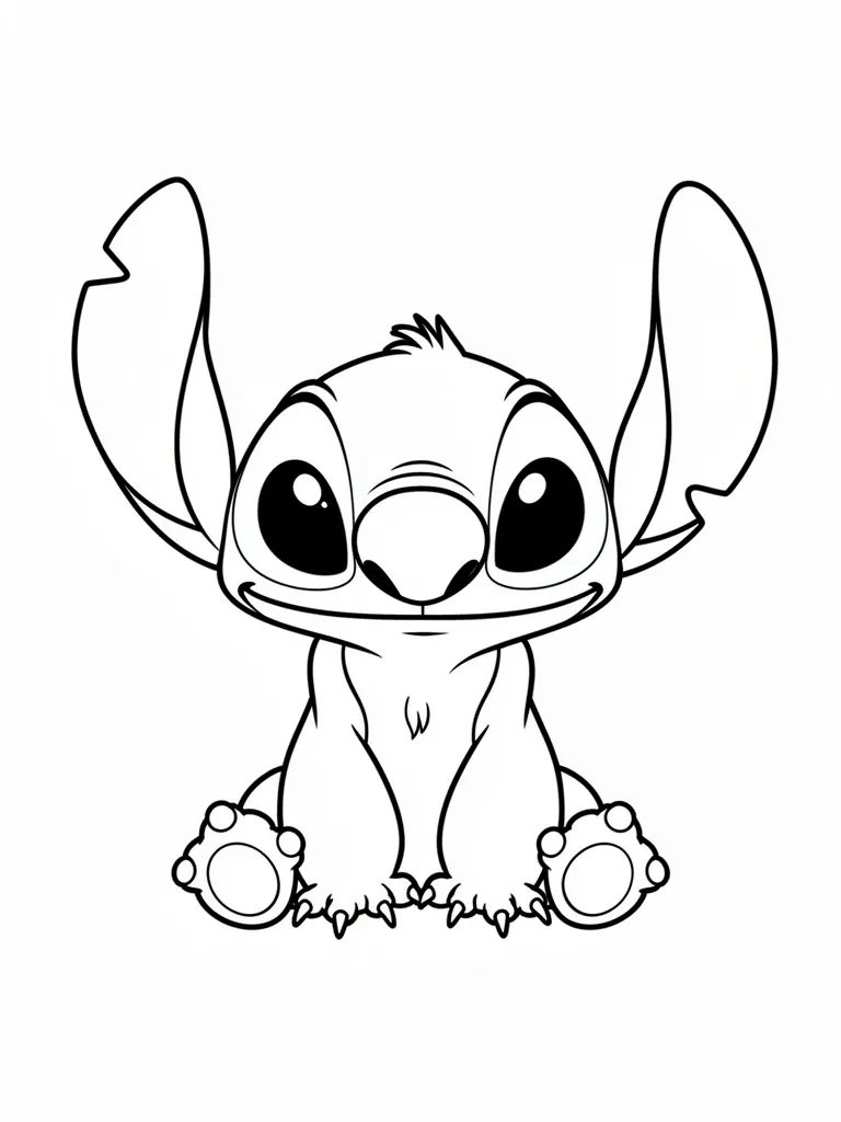 Coloriage stitch pour enfants à imprimer