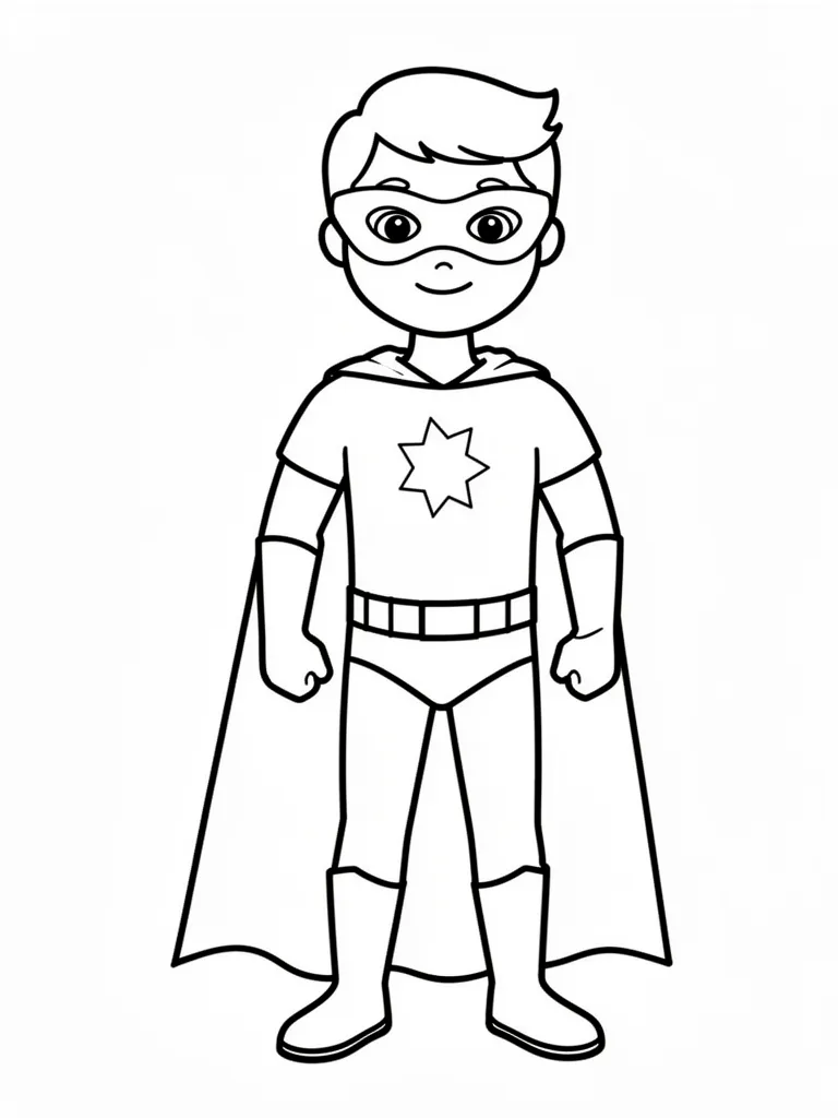Coloriage Super-héros avec un masque – coloriage à imprimer gratuit