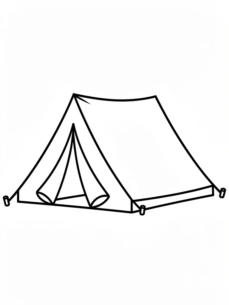 Coloriage Tente de camping – coloriage à imprimer gratuit