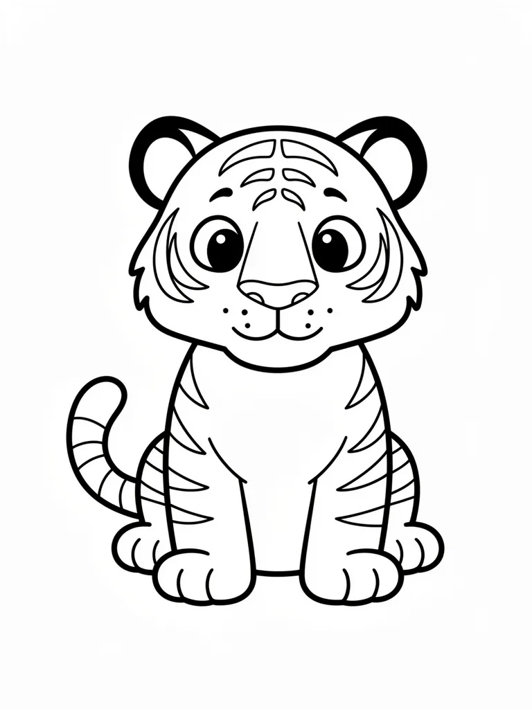 Coloriage Tigre bébé – coloriage à imprimer gratuit