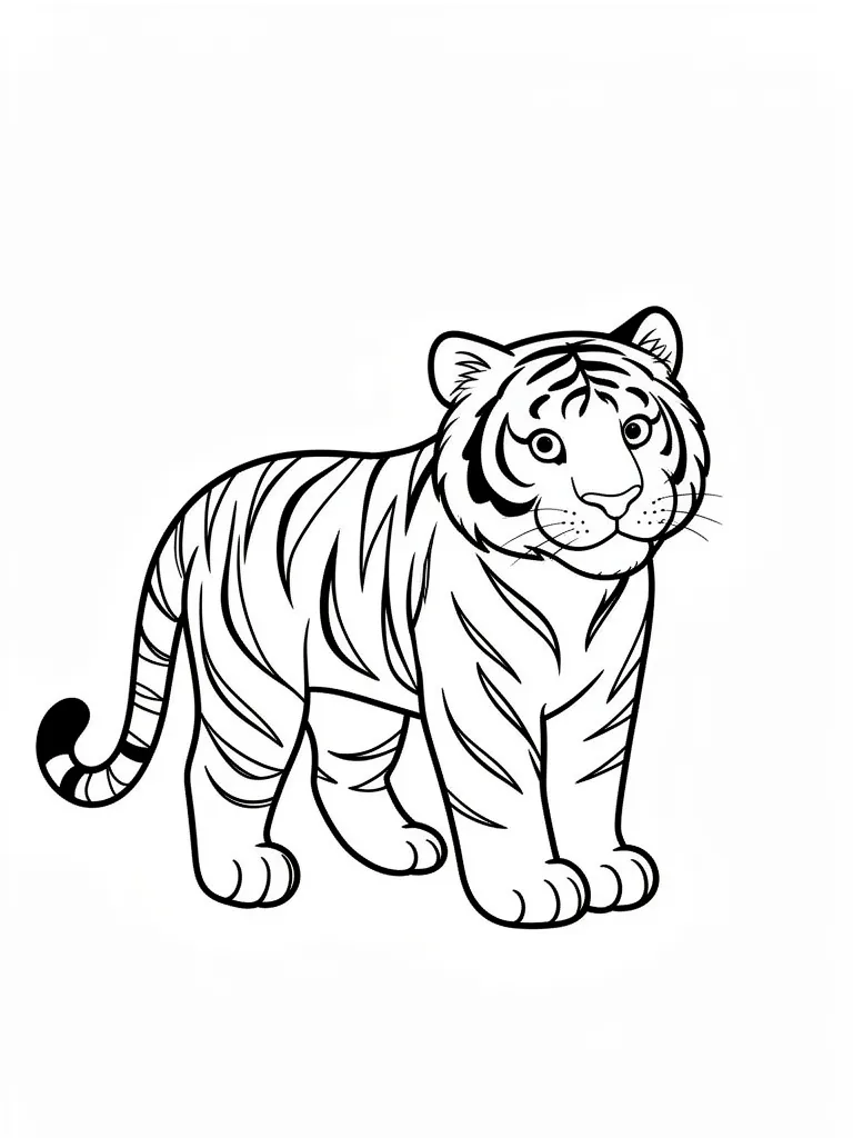 Coloriage Tigre dans la nature – coloriage à imprimer gratuit