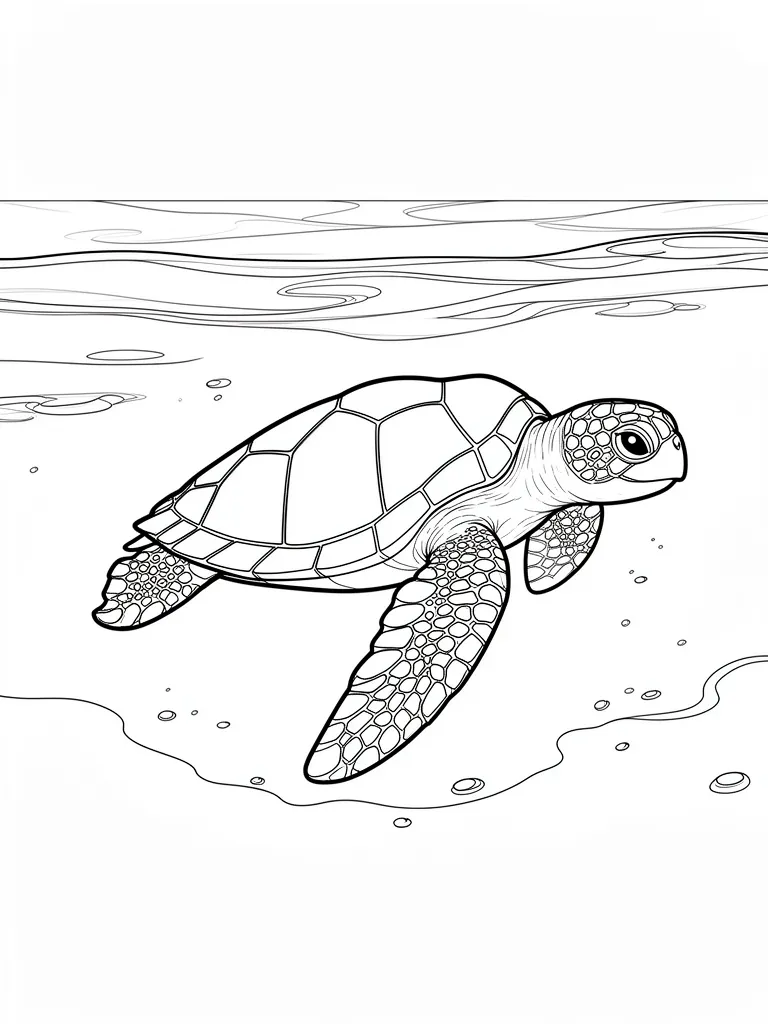 Coloriage tortue – coloriage à imprimer gratuit