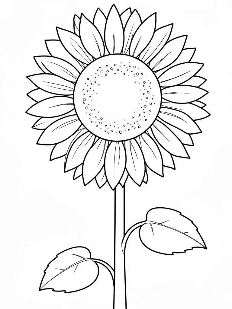 Coloriage Tournesol géant – coloriage à imprimer gratuit