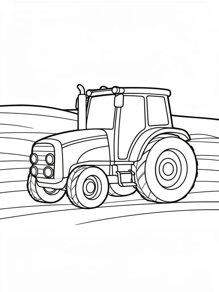 Coloriage Tracteur à la ferme pour maternelle – coloriage à imprimer gratuit