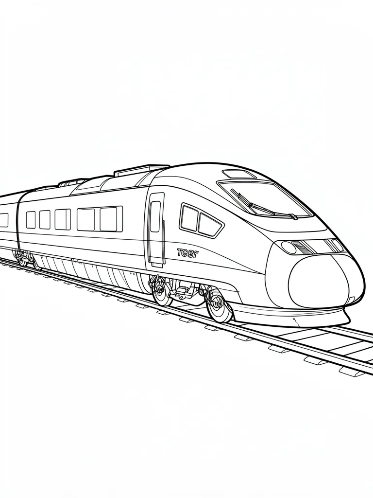 Coloriage train tgv à imprimer
