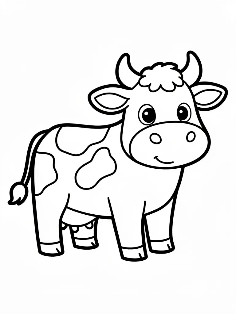 Coloriage Vache mignon à imprimer