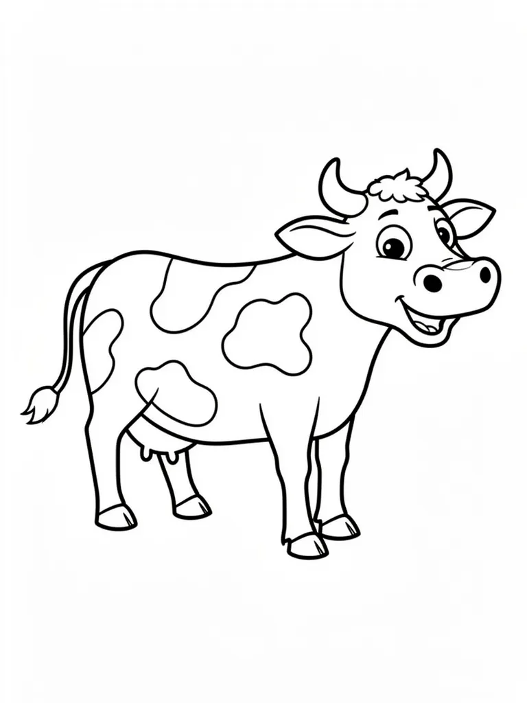Coloriage Vache rigolo – coloriage à imprimer gratuit
