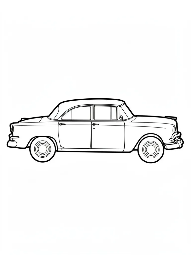 Coloriage Voiture ancienne vintage – coloriage à imprimer gratuit