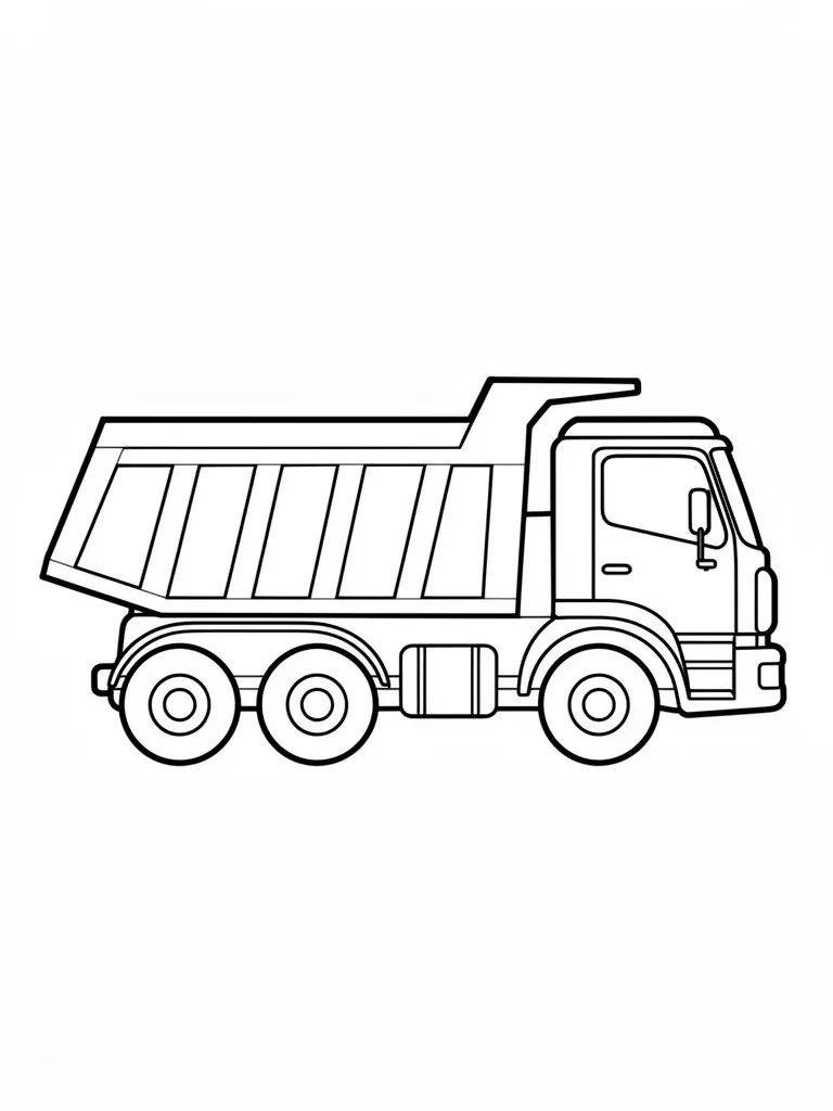 Coloriage Voiture camion benne – coloriage à imprimer gratuit