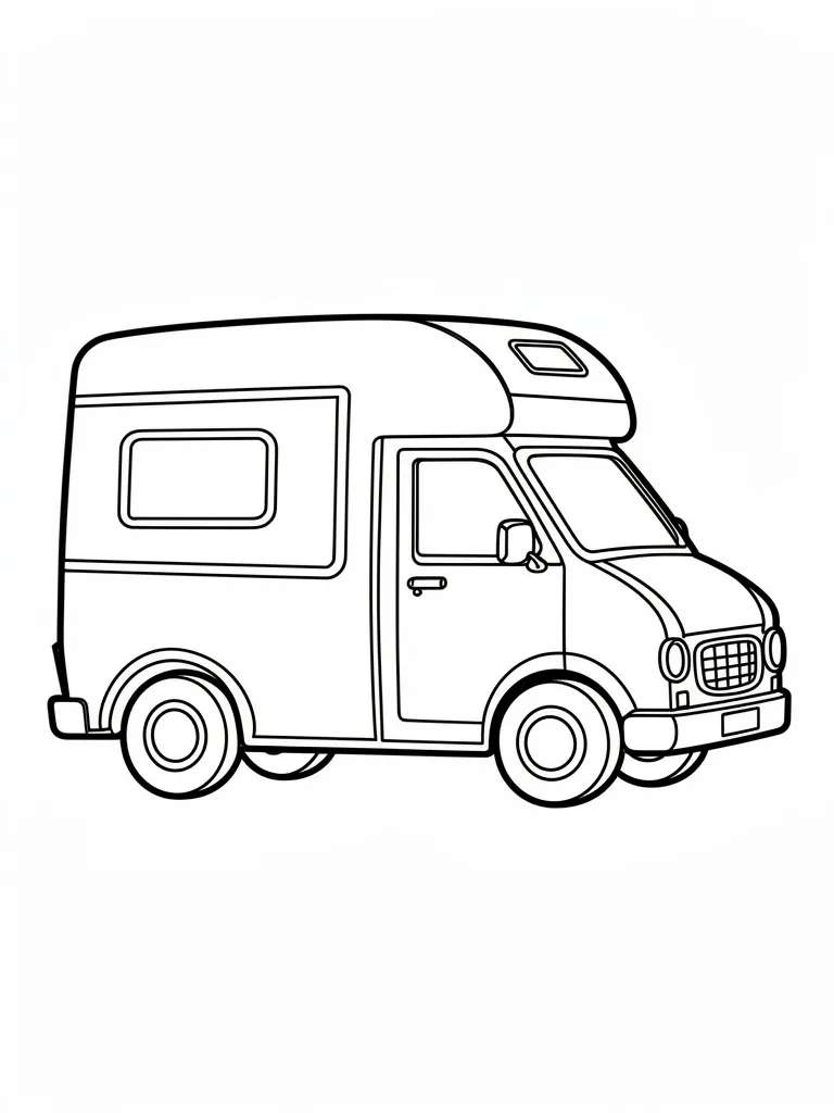 Coloriage Voiture camping-car – coloriage à imprimer gratuit