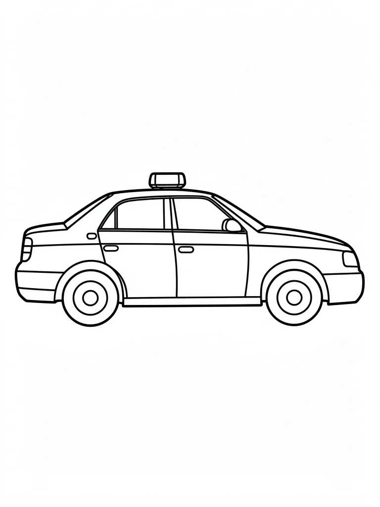 Coloriage Voiture de police – coloriage à imprimer gratuit