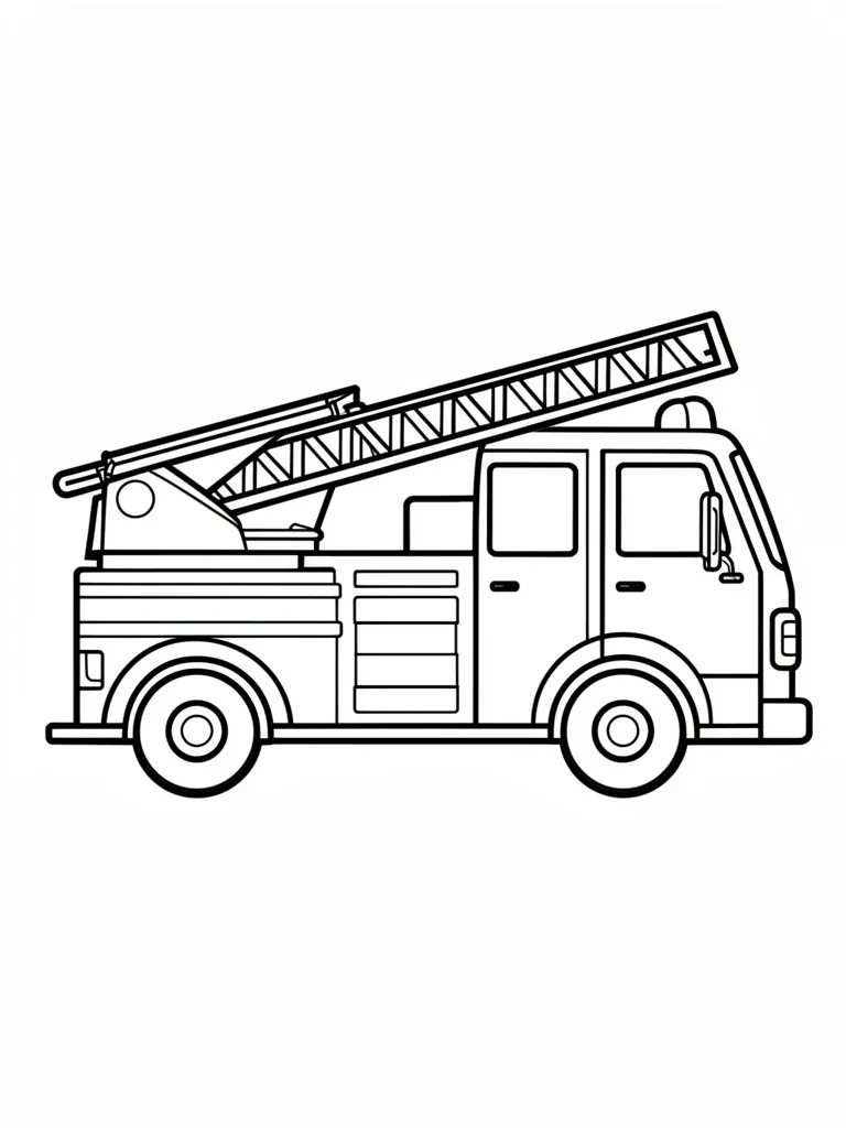 Coloriage Voiture de pompiers – coloriage à imprimer gratuit