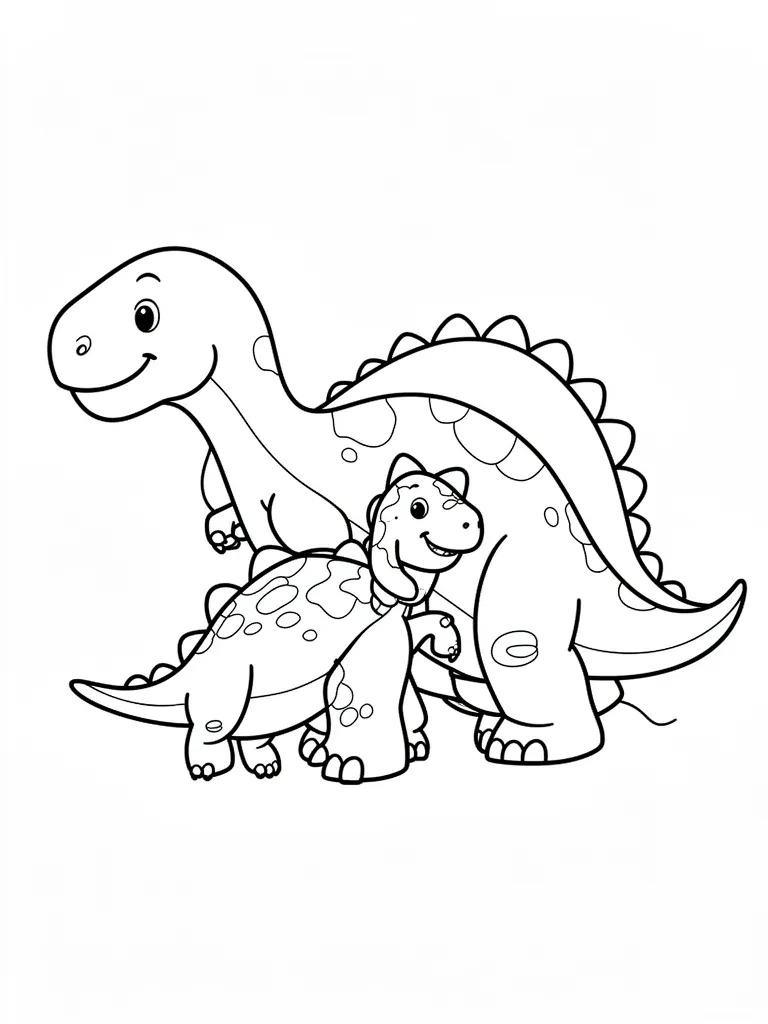 Coloriage Dessin dinosaures à imprimer