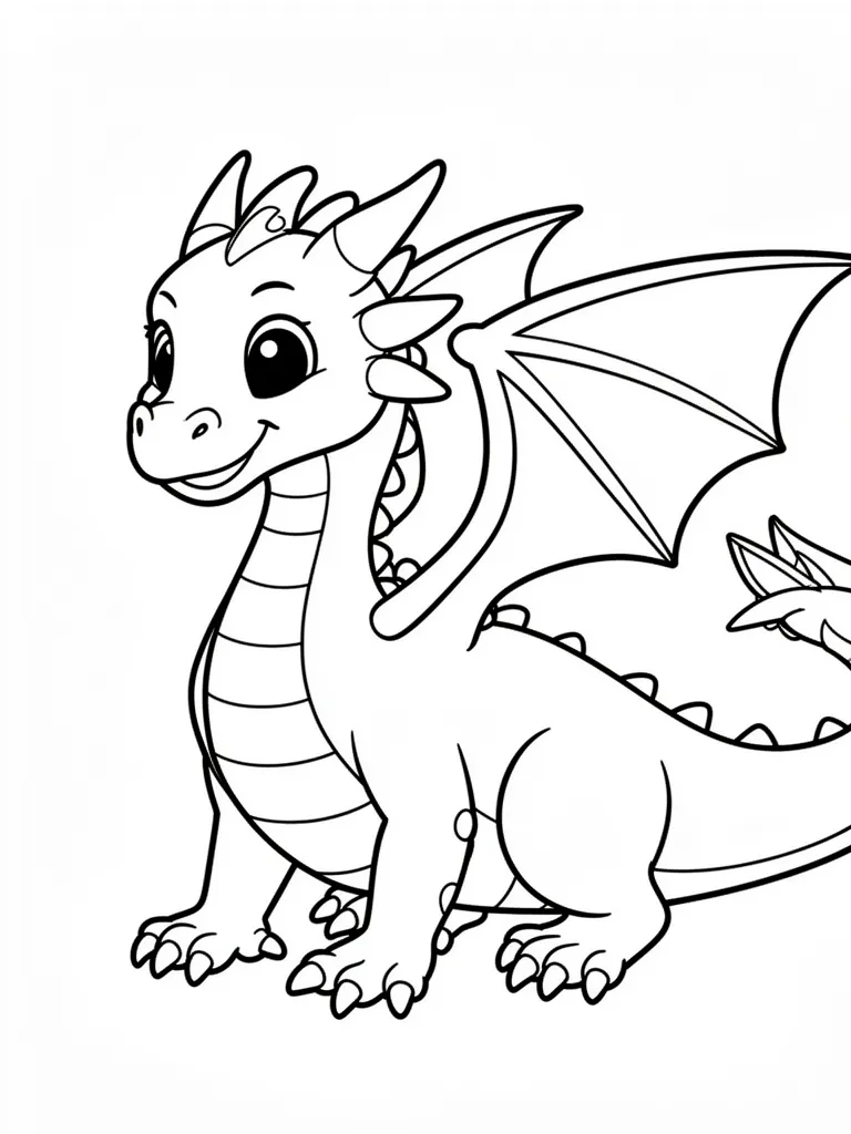 Coloriage Dessin dragons à imprimer