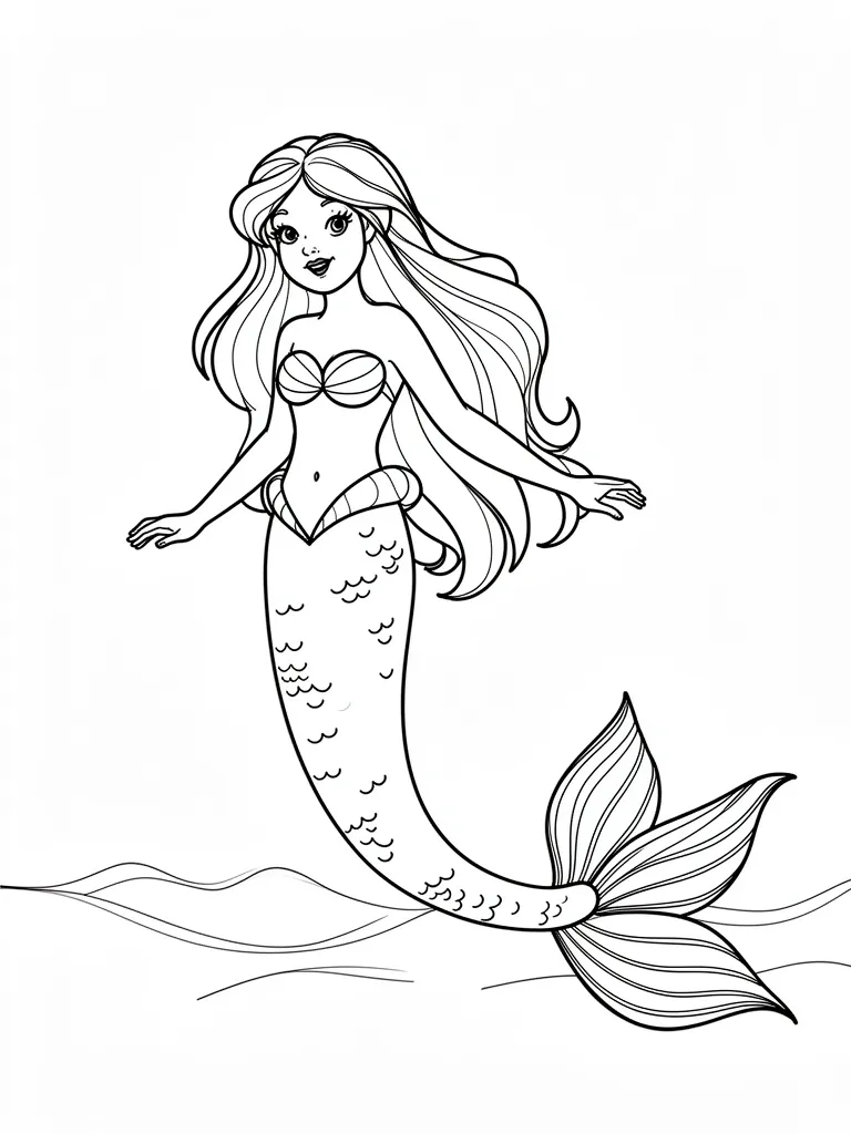 Coloriage Dessin sirènes à imprimer