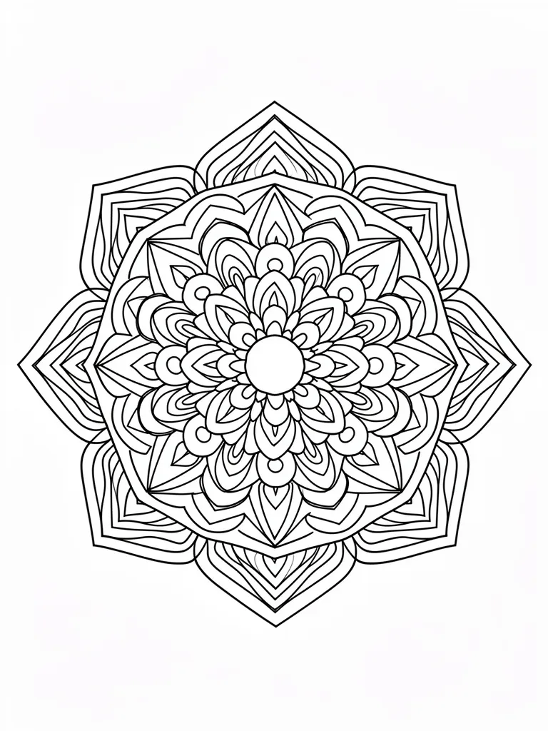 Mandalas facile – coloriage à imprimer gratuit